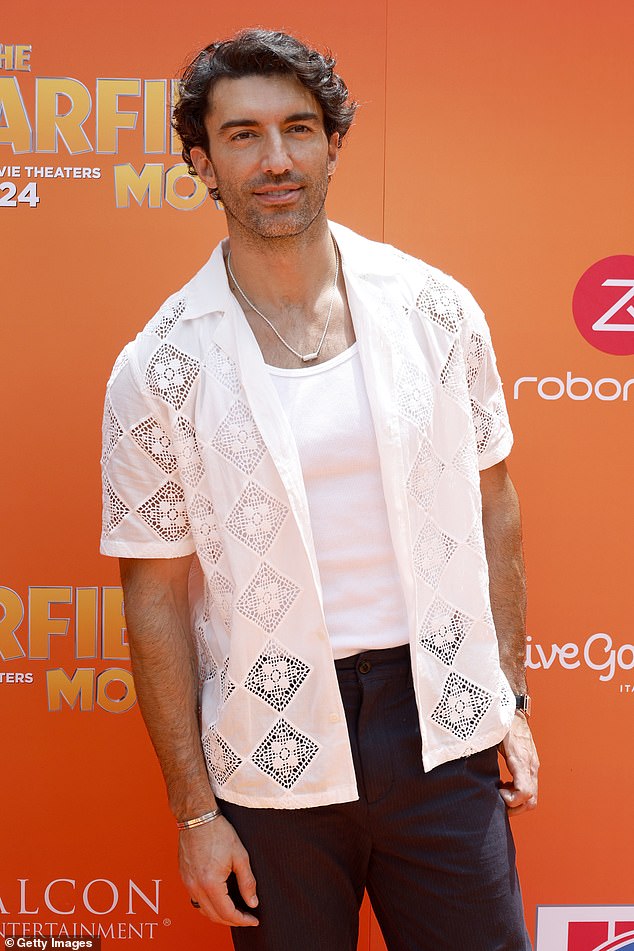 Gossip of a clash between Lively and Kendrick comes as Lively's ongoing legal battle against It Ends With Us co-star and director Justin Baldoni stretches on; Justin pictured in May 2024