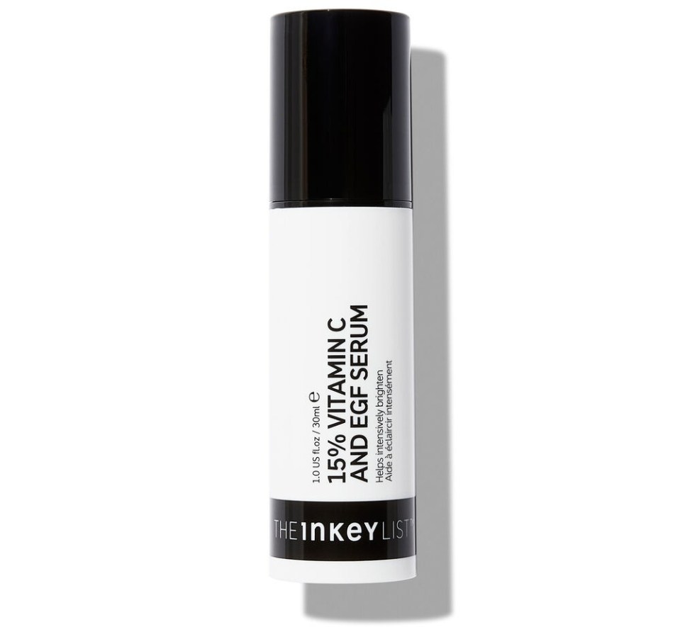 The Inkey List 15% Vitamin C and EGF Serum bottle.