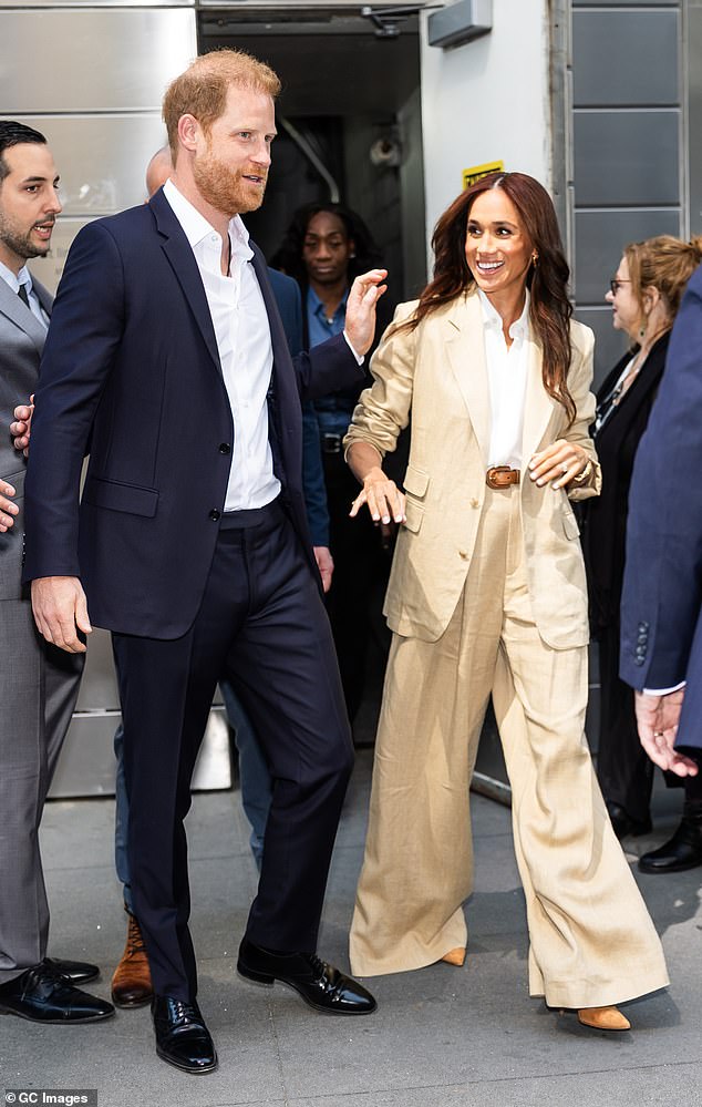 Prince Harry and Meghan Markle are snapped attending the Time100 Summit in New York City last week