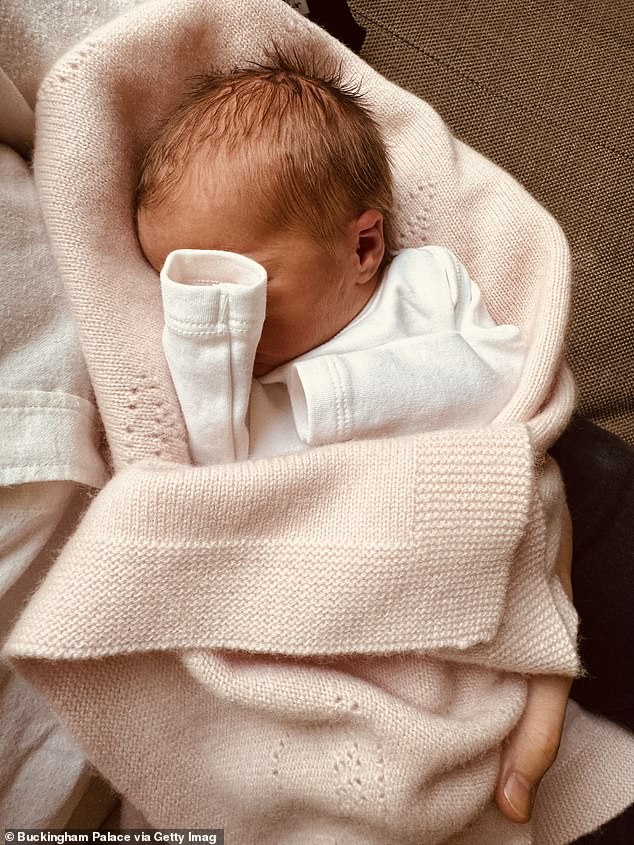 Princess Beatrice and Edo announced they had welcomed a daughter, Athena, in January (pictured)
