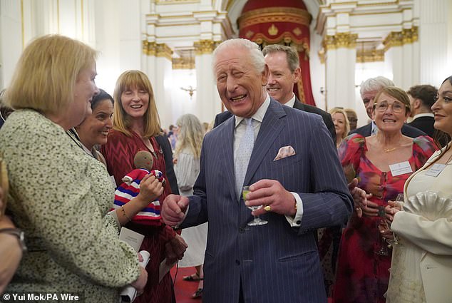 He could be seen breaking into laughter as he spoke to guests at the celebration of community-based initiatives raising awareness about cancer