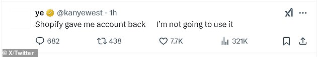 West in a series of tweets last month promised to wear his infamous Yeezy swastika shirt onstage at the Super Bowl next year