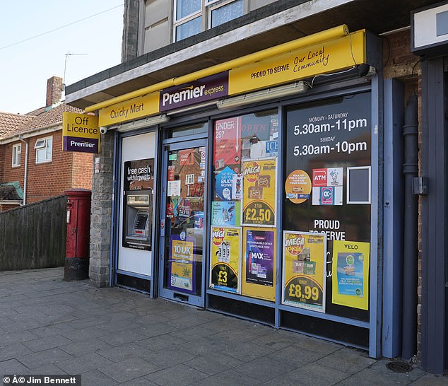 Pictured: A convenience store on Hoo High Street where locals have complained of 'feral' youths running amok