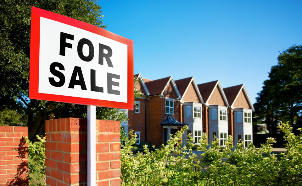 For Sale sign in front of a house.