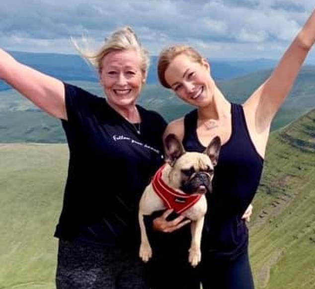 Police and emergency services were called to nearby Wreford's Farm, where she landed, but she was pronounced dead at the scene. Pictured: Ms Damarell (right) and her mother