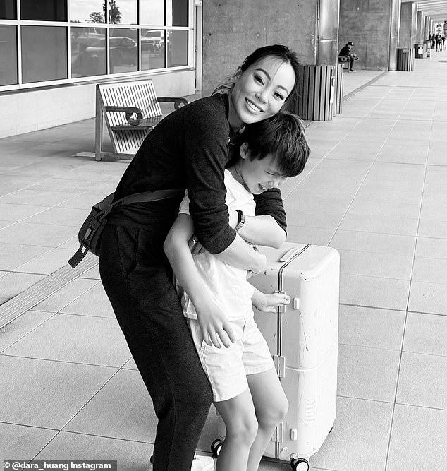 Dara Huang - the ex-fiancée of Princess Beatrice 's husband Edoardo Mapelli Mozzi - has split from her new partner. Pictured with her son Wolfie