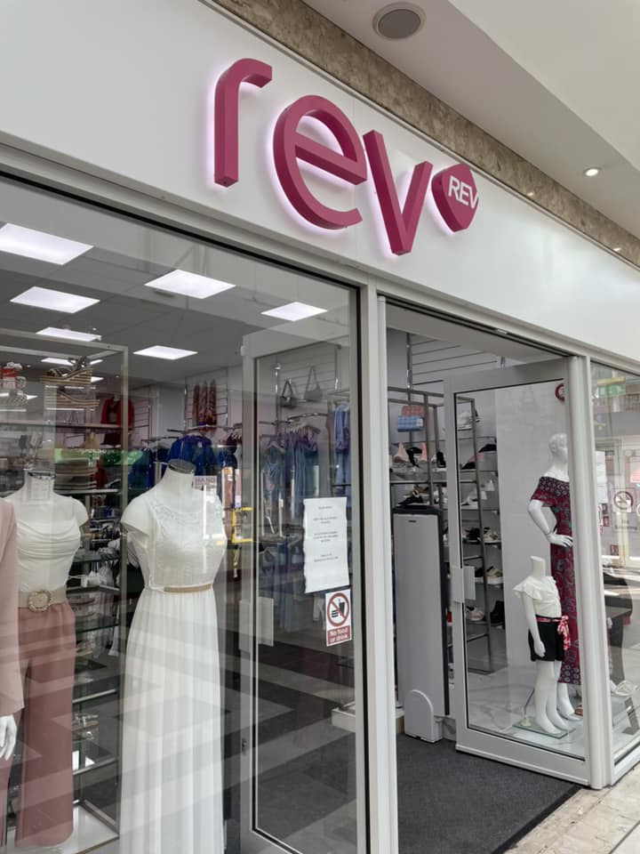 Rev clothing store closing down sale.
