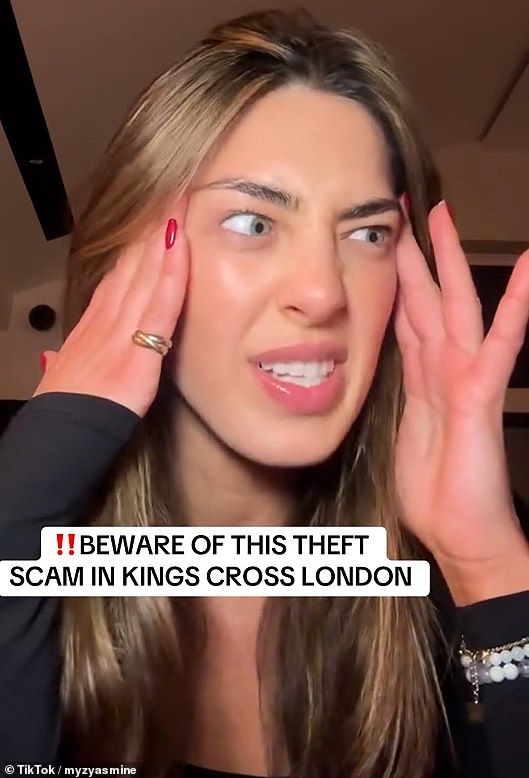 Yasmine - who in November was revealed to have split up with her boyfriend Sam Prince - said she felt 'violated' after thieves stole her bag