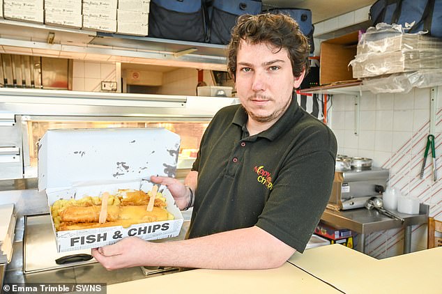 Brad-Lee Navruz, who runs The Nippy Chippy in Stonehouse, Gloucestershire, apologised to customers this week after charging £15 for fish and chips as a result of widespread price rises