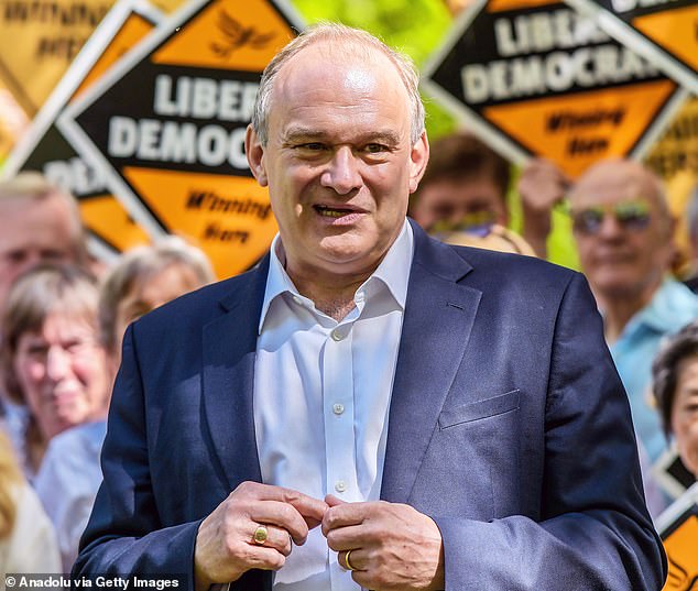 Sir Ed Davey's Liberal Democrats could also benefit from disillusionment among voters with Labour and the Tories