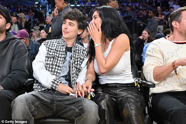 While they still made sure they kept somethings private between just the two of them, as Jenner whispered sweet nothings in the actor's ear