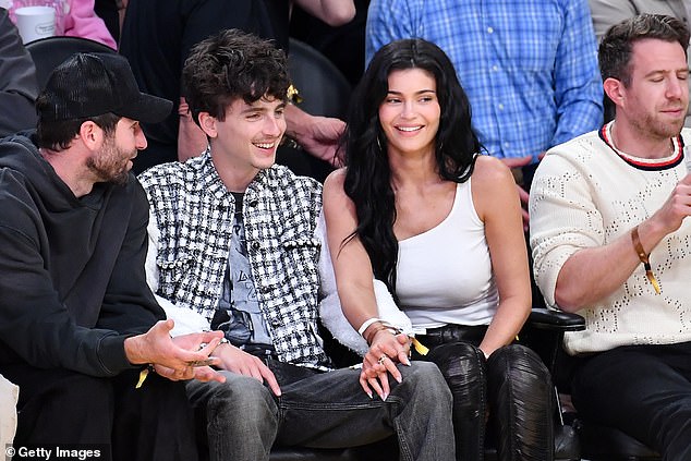 They were joined by several of Chalamet's pals