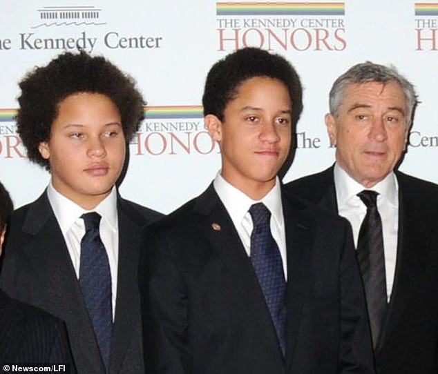 Although Airyn (L) has not pursued fame, her twin brother, Julian (center) is a working actor; the twins seen with their famous dad in 2009