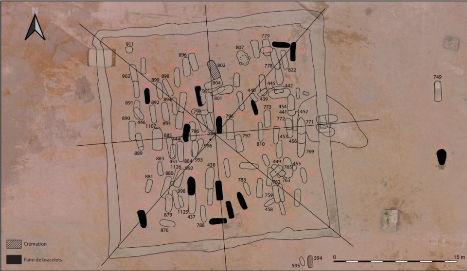 Map of the Middle La Tène necropolis.