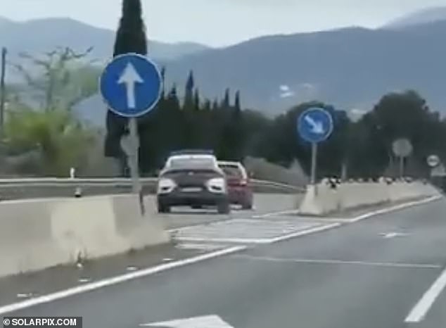The Brit was arrested for alleged reckless driving and driving under the influence of drugs after heading the wrong way up the A-7 motorway for more than six miles