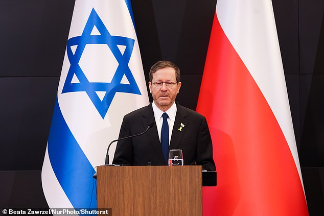 The husband and wife penned a moving letter to President Isaac Herzog (pictured) to celebrate Israel's 77th Independence Day