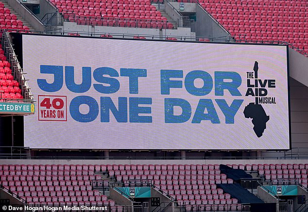 The pair were back at Wembley Stadium on Thursday to announce Just For One Day: The Live Aid Musical Original Cast Recording