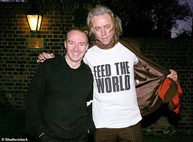 The musician originally featured on the 2014 version of the track - spearheaded by Geldof and Ure (pictured in 2004) - alongside the likes of Sting and Harry Styles
