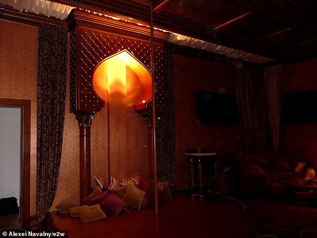 Navalny's team previously shared a photo they claimed showed a strip pole in the house