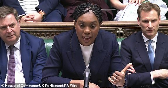 Screengrab of Conservative Party leader Kemi Badenoch speaking during Prime Minister's Questions in the House of Commons, London. Picture date: Wednesday April 30, 2025. PA Photo. See PA story POLITICS PMQs . Photo credit should read: House of Commons/UK Parliament/PA Wire