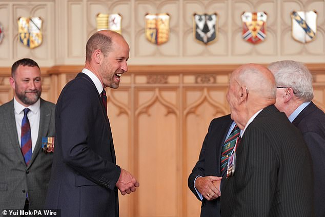 Prince William yesterday returned to the UK following a very special two-day trip to the Isle of Mull and Iona, accompanied by the Princess of Wales. The future King is seen here talking to members of the Victoria and George Cross Association; he has served as its President since 2024