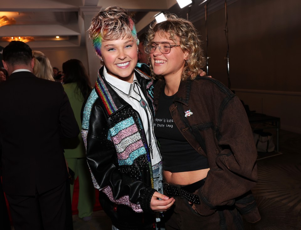 Jojo Siwa and Kath Ebbs at the GLAAD Media Awards.