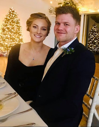 Jade, pictured with James, reportedly did not open her parachute on her dive at the weekend