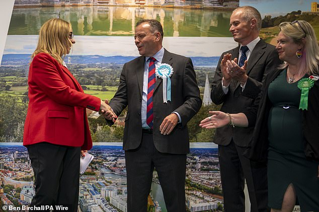 In the West of England, Helen Godwin had 51,197 votes for Labour to win the West of England mayoral contest, ahead of Reform UK's Arron Banks (45,252) and Green candidate Mary Page (41,094), with Conservative Steve Smith fourth with 34,092 and Liberal Democrat Oli Henman fifth with 28,711.