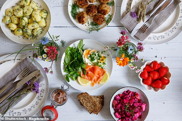 The mainstays of a Nordic diet are fish, nuts, seeds, cheese, fruits, root vegetables and whole grains like rye bread