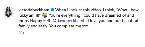 She shared this sweet caption alongside the video