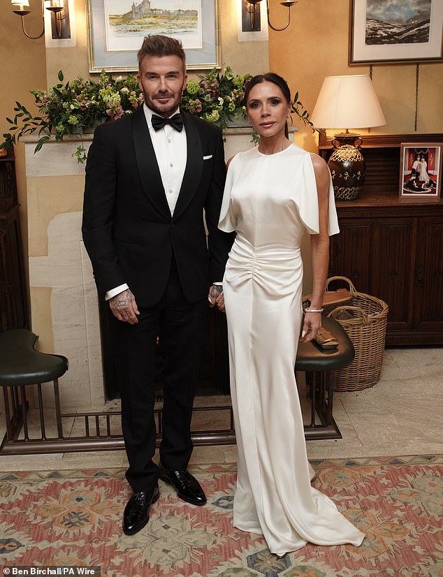 Victoria didn't specify when the video was from but they did throw a black tie event at their Cotswolds house on Wednesday evening (seen in Feb)