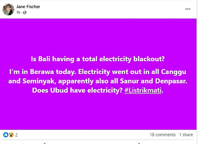 Locals and holidaymakers alike immediately flooded to social media looking for answers regarding how long the blackout would last