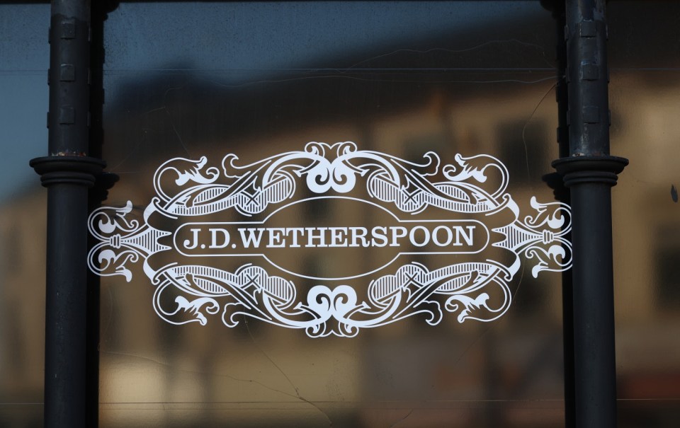 J.D. Wetherspoon pub sign.