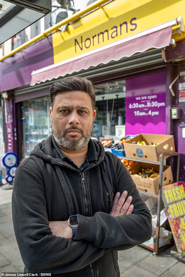 Mr Patel, who was not at the premises at the time, is calling for a greater police presence in the area during the evening