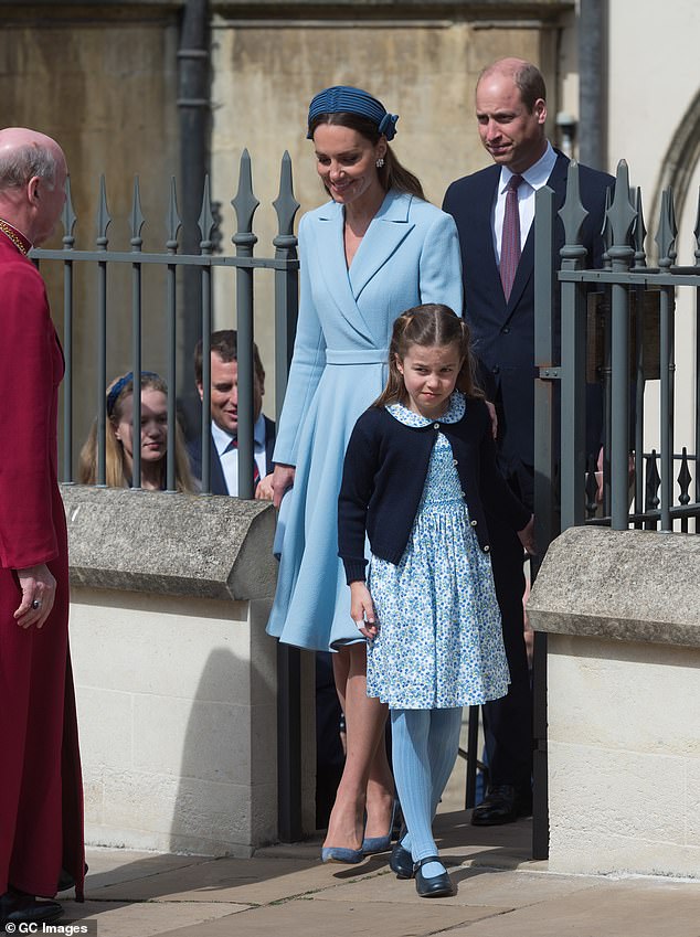 Charlotte also wore a Rachel Riley dress to the Easter Sunday Church service in 2022