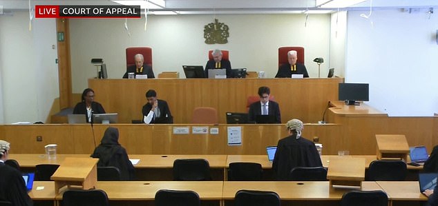 Sir Geoffrey Vos, Master of the Rolls, pictured today as he rejected Harry's appeal
