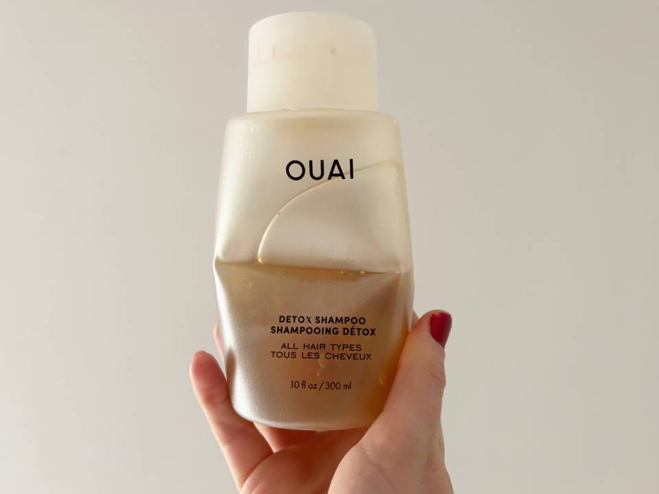 OUAI Detox Shampoo bottle.