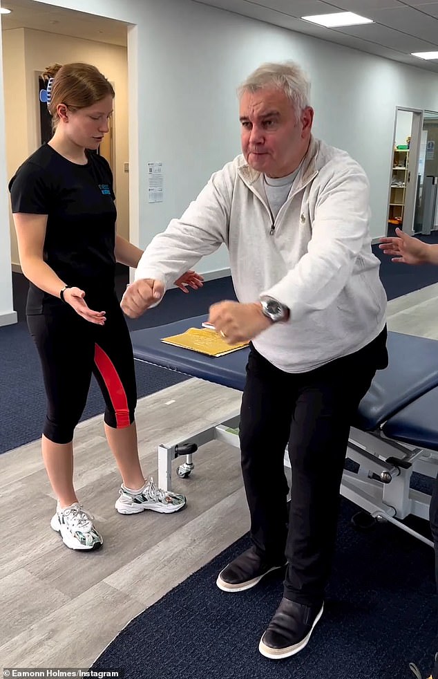 The TV personality eventually discovered it was three slipped discs that affected the movement of his right leg and he quickly got going with his recovery