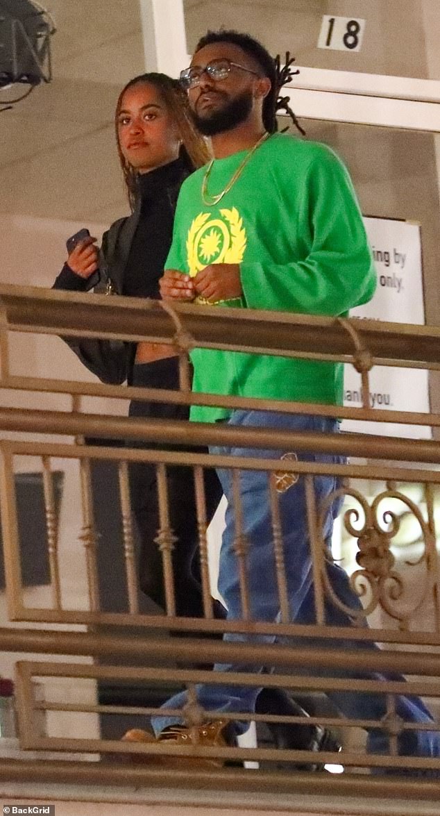 Malia pictured enjoying a date with rapper Anime in Los Angeles in September 2023