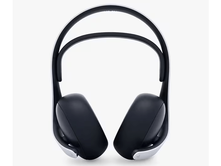 Wireless headphones with a silver and black design.