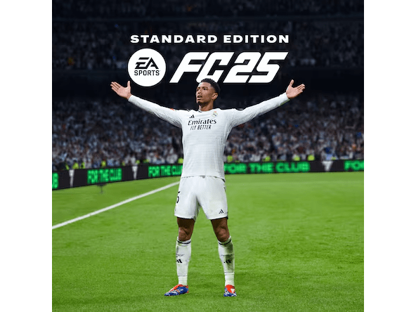 EA Sports FC25 Standard Edition cover art featuring a soccer player.