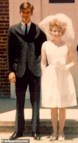They were together for 60 years. Seen here in 1964 on their wedding day
