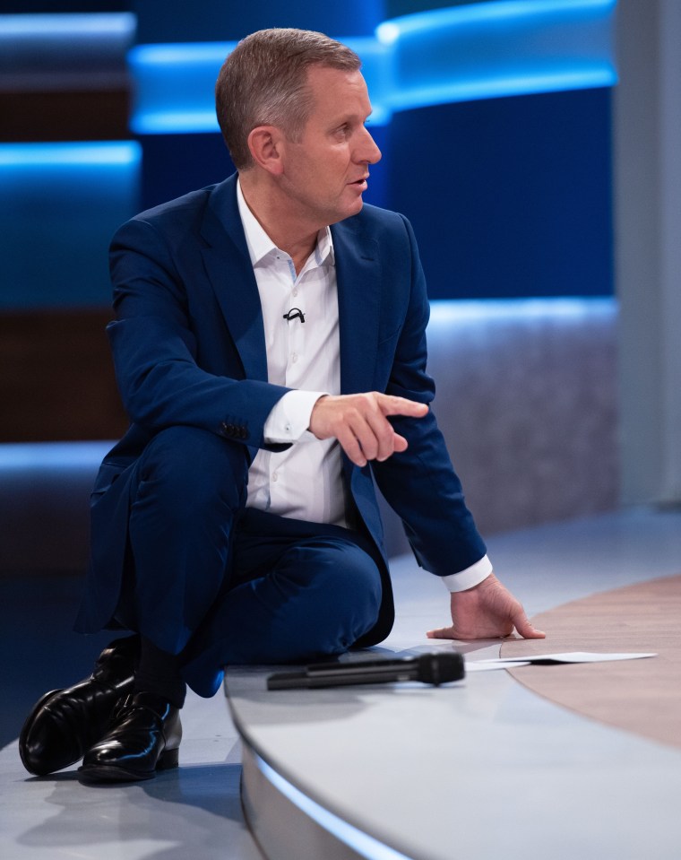 Jeremy Kyle on the set of "The Jeremy Kyle Show."