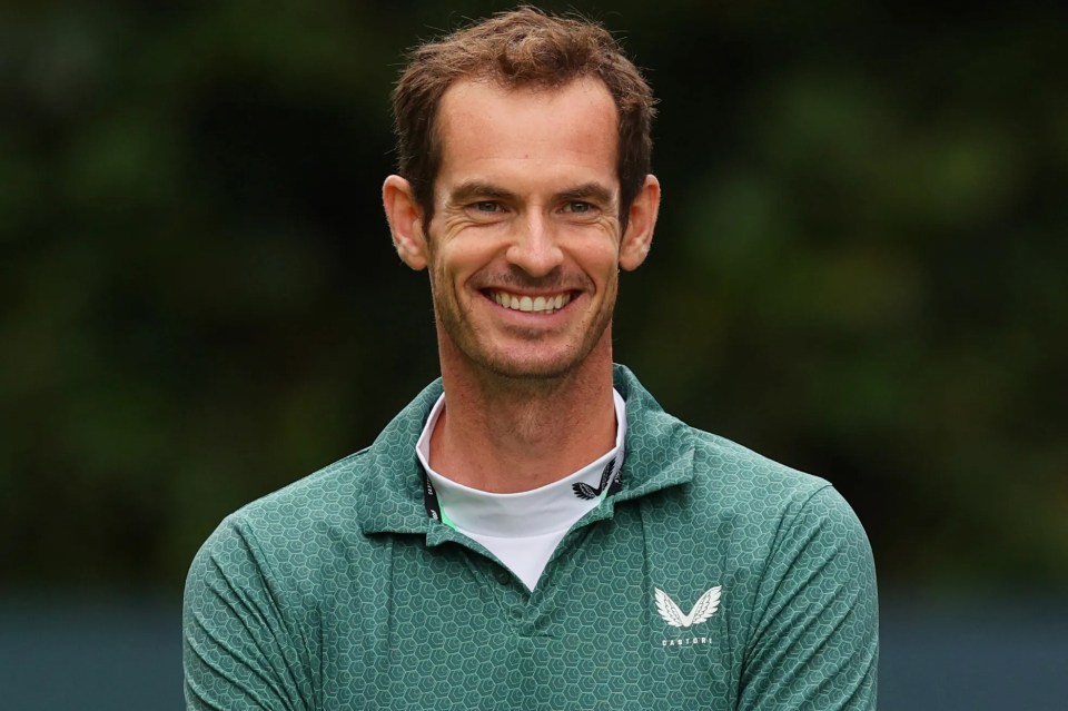 VIRGINIA WATER, ENGLAND – SEPTEMBER 18: Andy Murray reacts on the seventh tee during the Pro-Am prior to the BMW PGA Championship 2024 at Wentworth Club on September 18, 2024 in Virginia Water, England. (Photo by Andrew Redington/Getty Images)