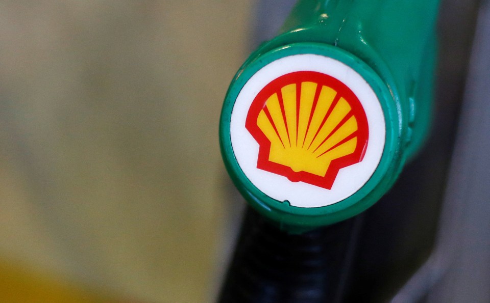 Shell logo on a gas pump.