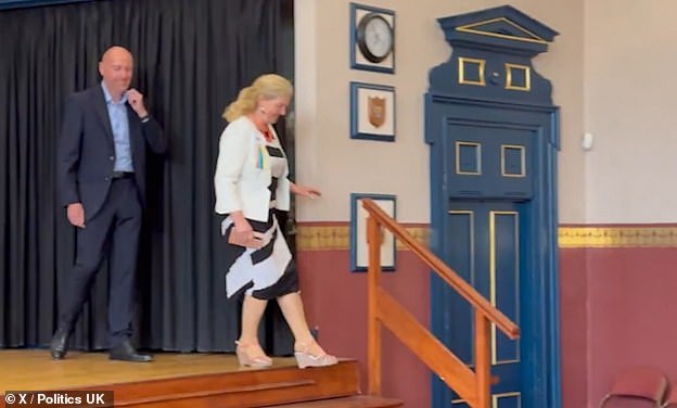 Cllr Marianne Overton (pictured) was among those who walked off stage during Dame Andrea's speech