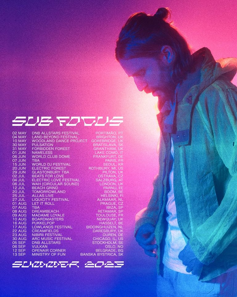 Sub Focus 2025 summer tour dates.