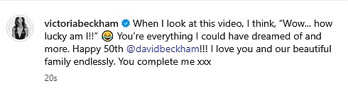 She shared this sweet caption alongside the video
