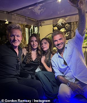 He also shared some as well as group shots with both Victoria and his wife Tana