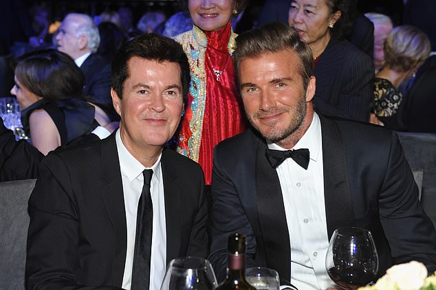 While the others have been able to put their differences behind them, Victoria and husband David (right) have both fallen out with music mogul Simon Fuller (left)